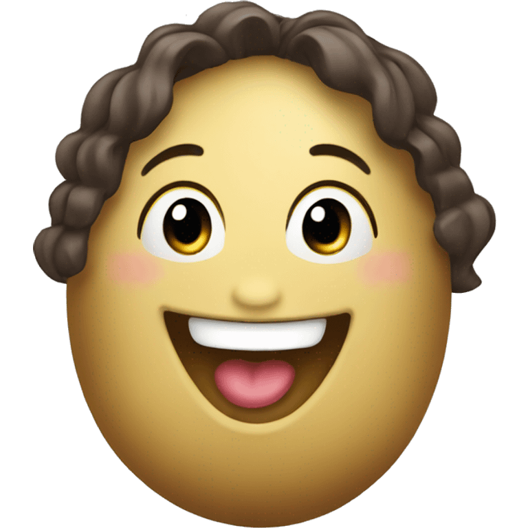 Laughing girl potato emoji