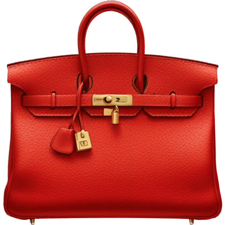 big red hermes birkin bag emoji