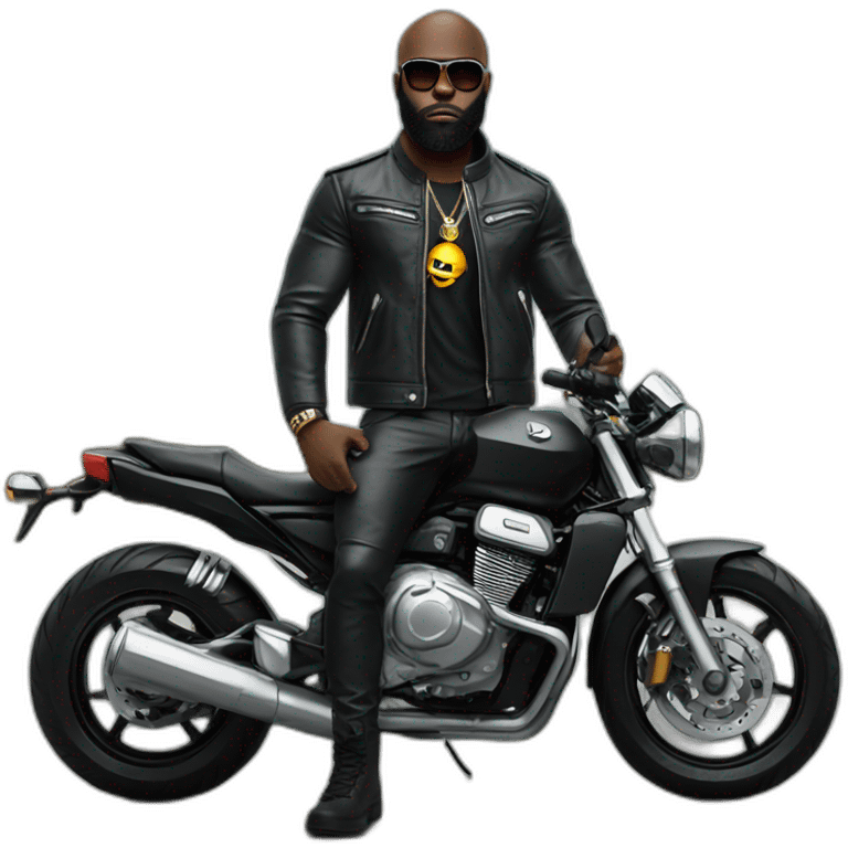 Kaaris on a motorcycle emoji