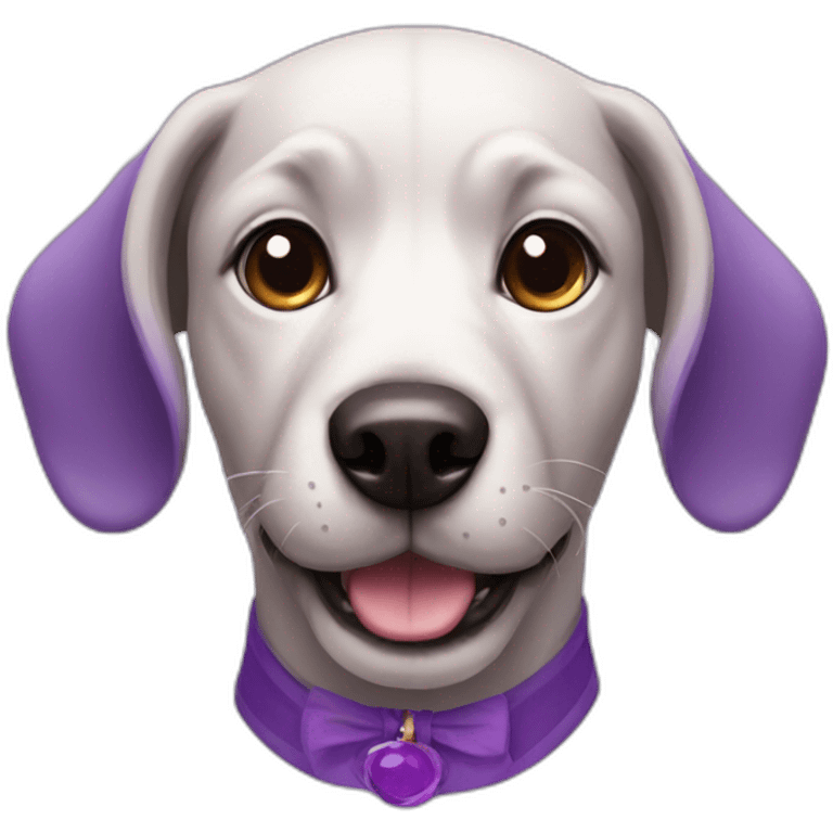 dog with purple haut emoji