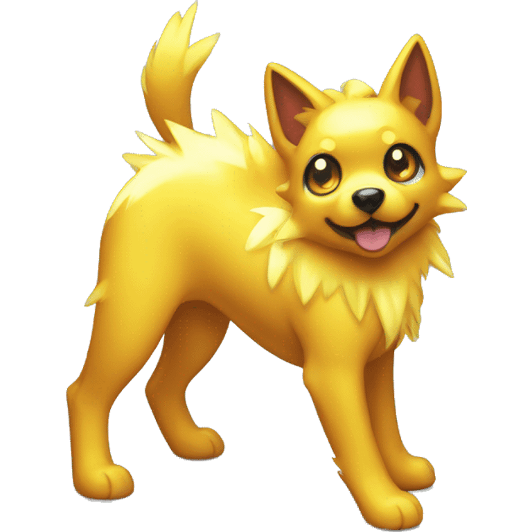 Colorful Shiny Electric Dog Pokémon emoji