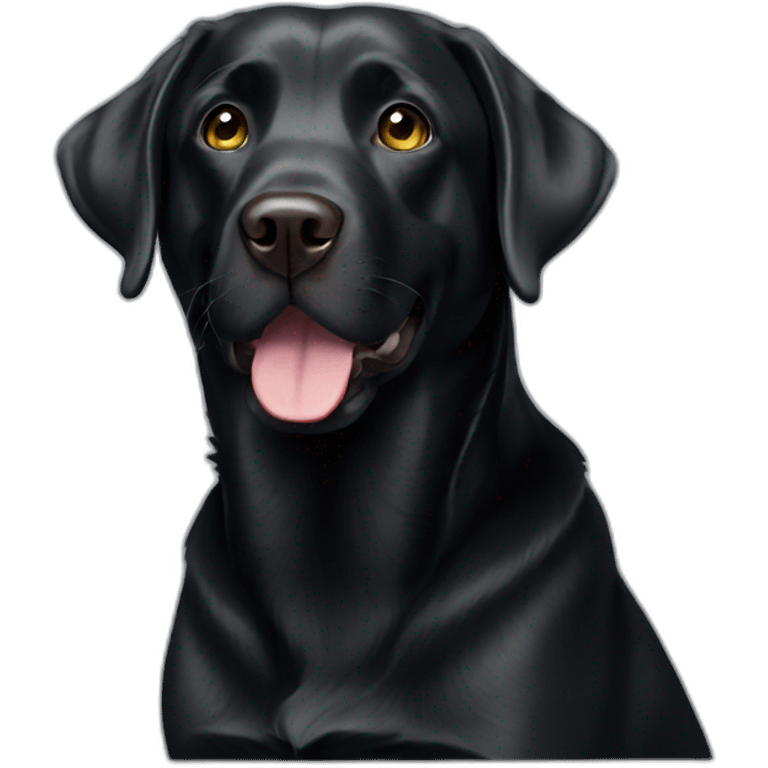 black labrador who is 5 years old emoji