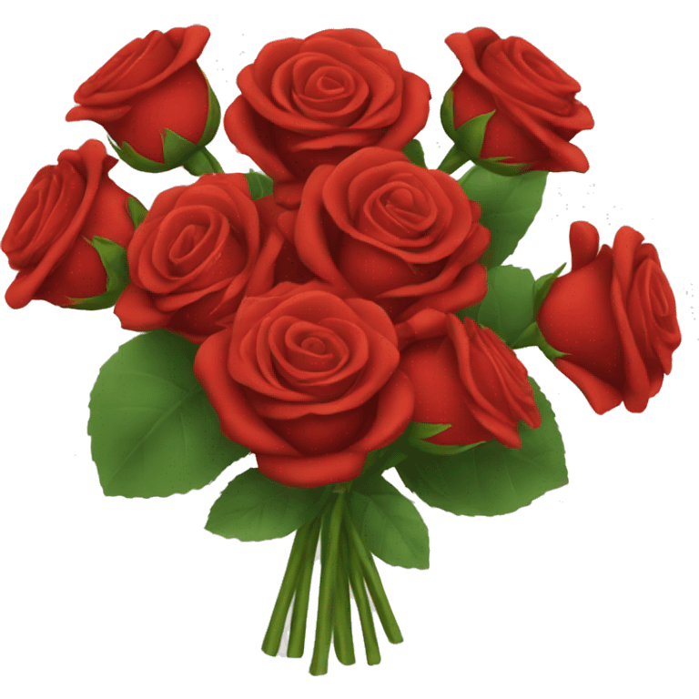 bouquet of red roses emoji