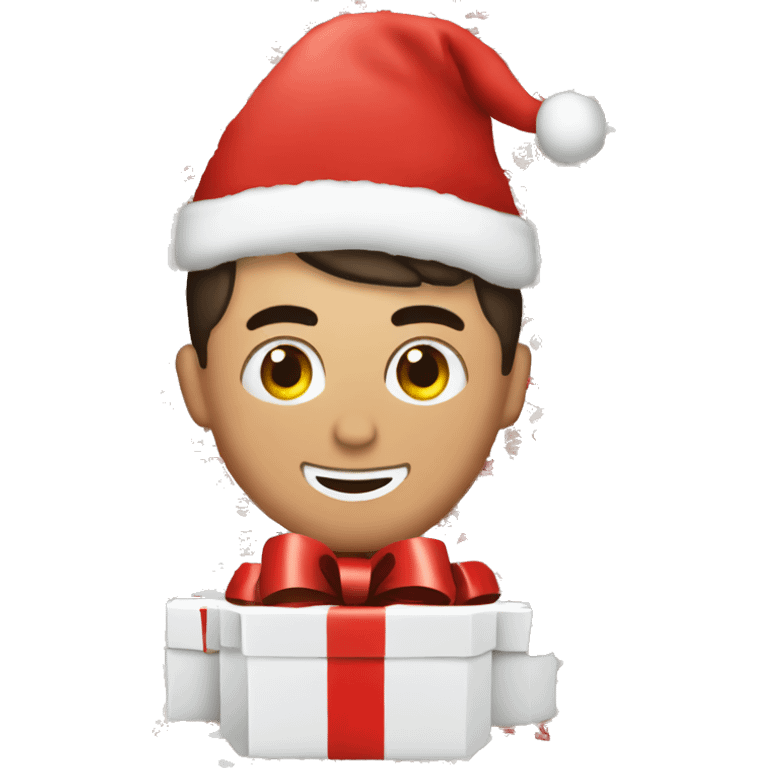 cristiano ronaldo with santa hat emoji