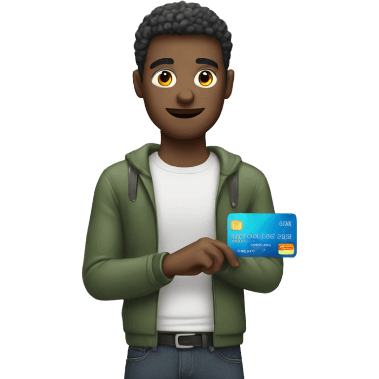 man with credit card emoji