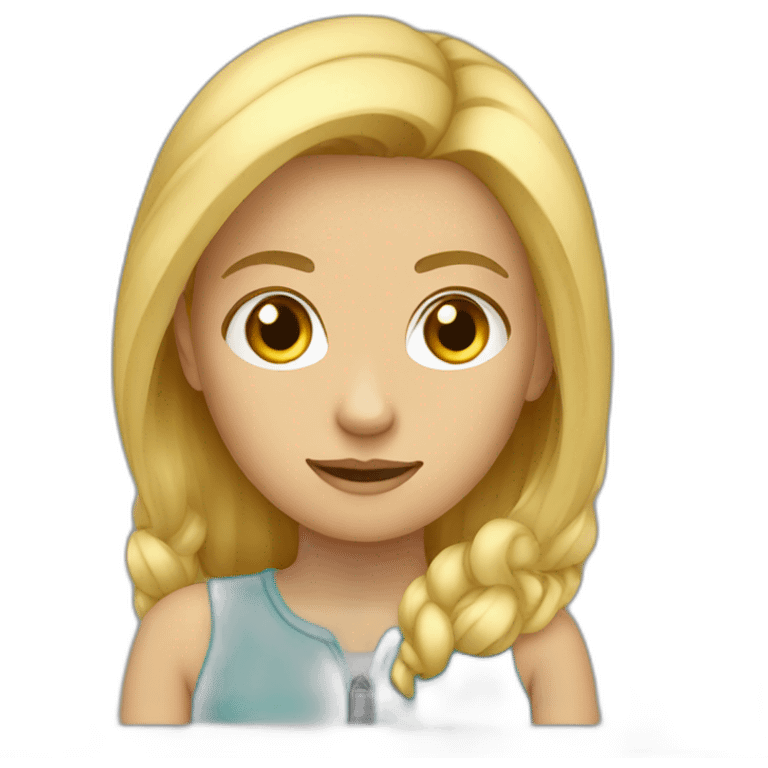 blond girl software developer emoji