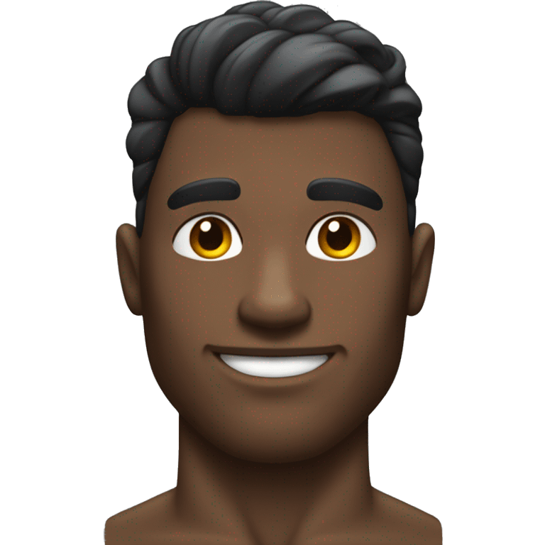 Homme musclé cheveux noir avec un teint de peau métisse  emoji