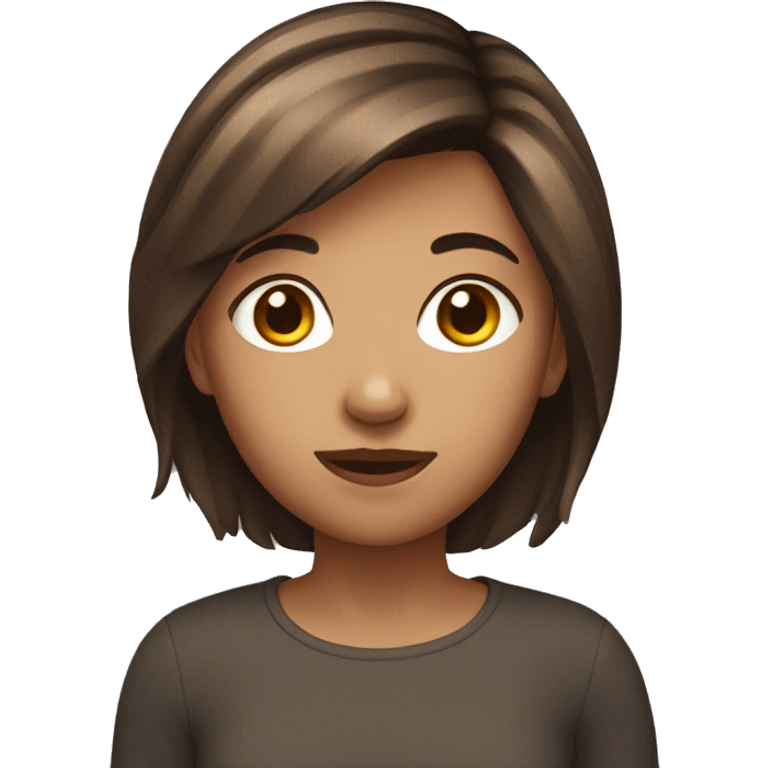 girl with short brown hair  emoji