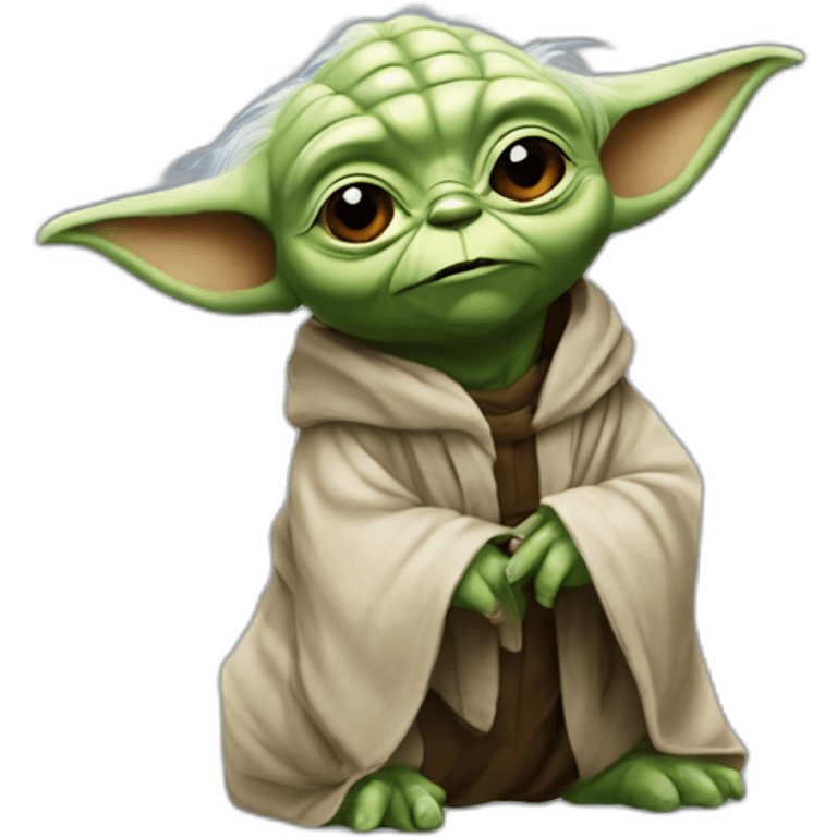 Yoda sur un chien emoji