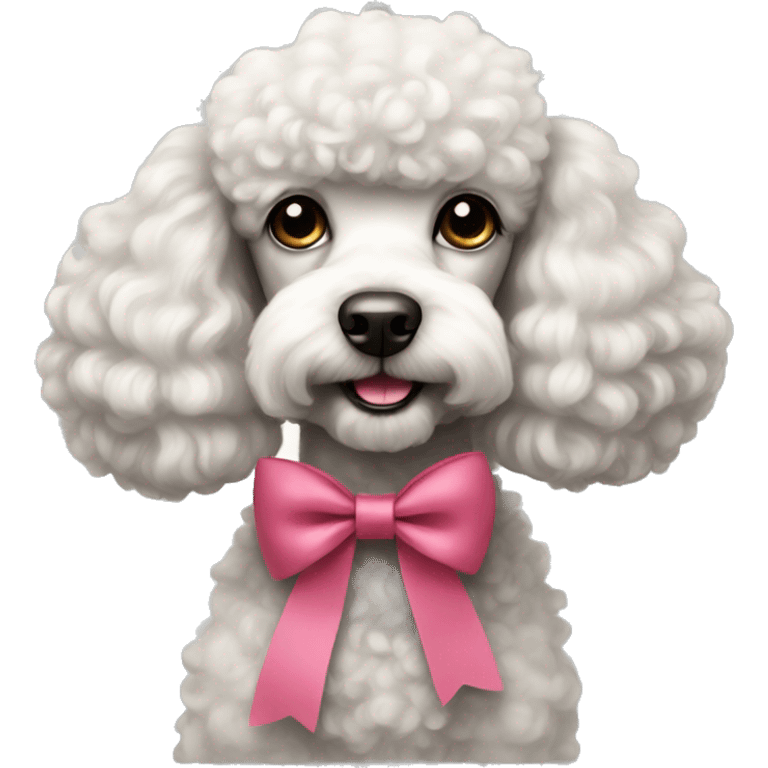 Poodle with a bow emoji