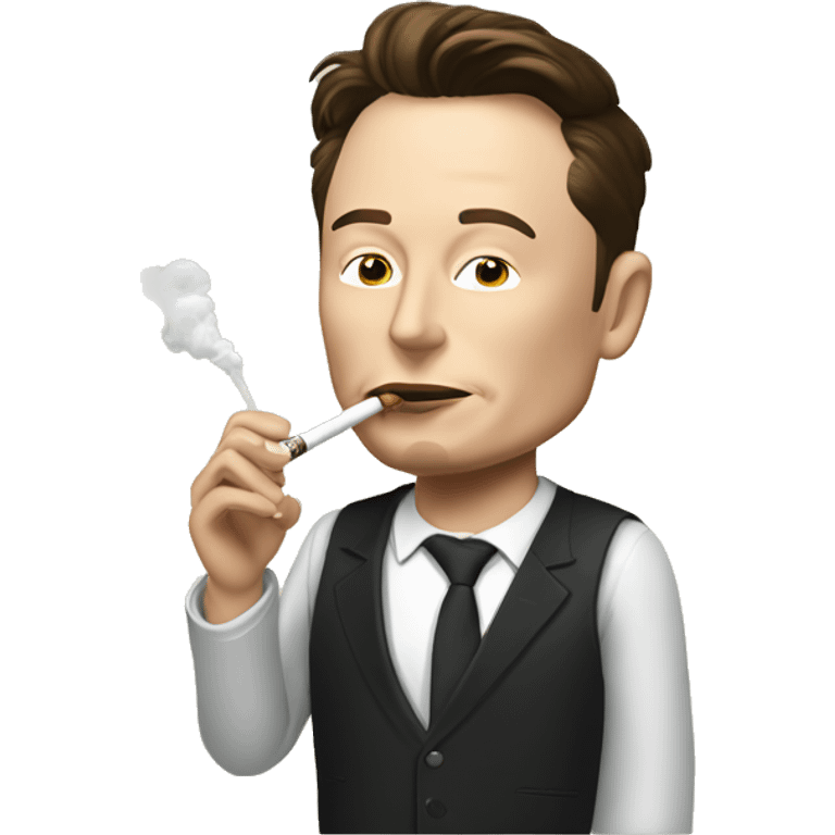 Elon musk smoking a bong emoji