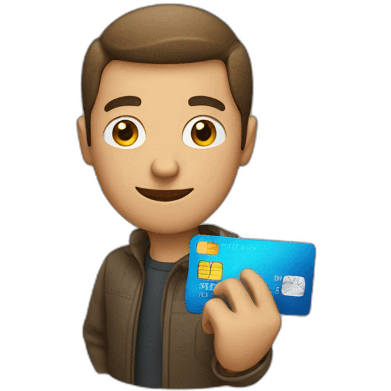 man holding credit card emoji