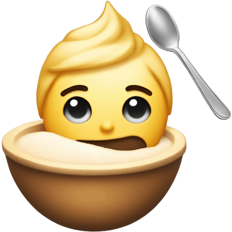 tired person with sugar on a spoon over a candle emoji