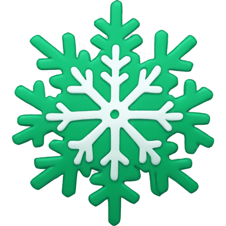 green snowflake emoji