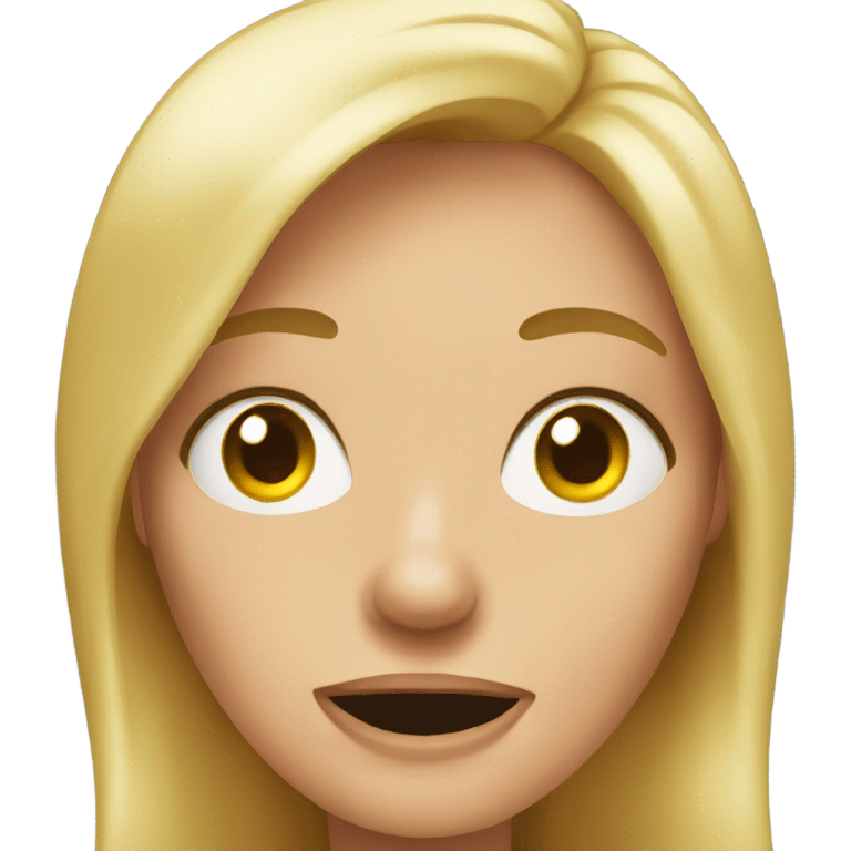 Freaked out blond woman emoji