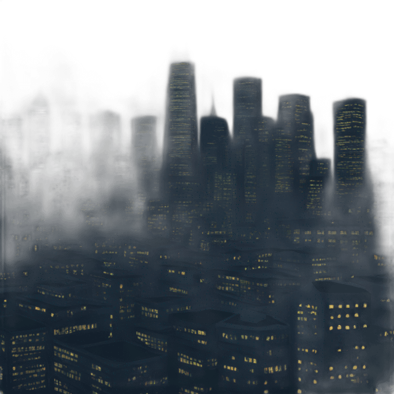 city skyline in the dark emoji