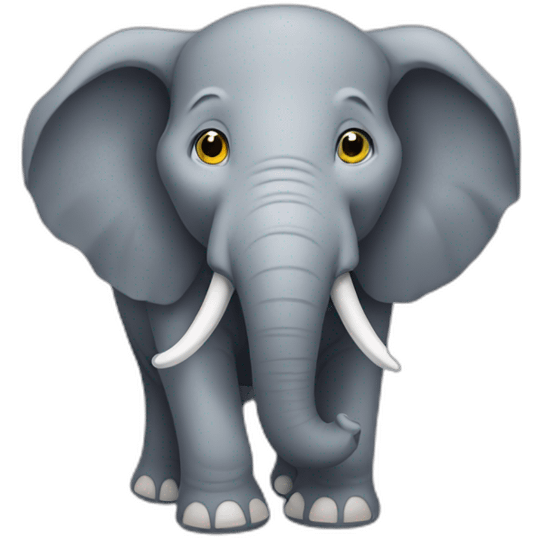 Chat sur elephant emoji