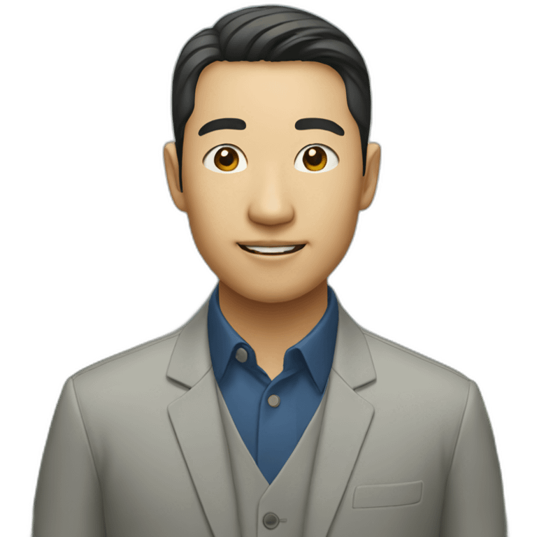 smart asian emoji