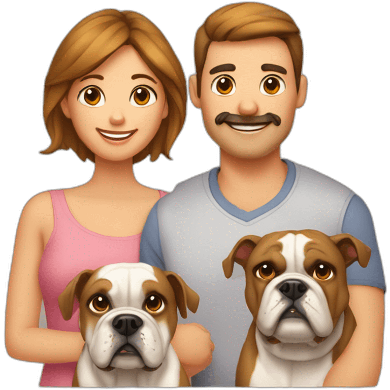 Family-with-dad 59-mother 54-2 daughters 31 & 26-and-bulldog-France-dog emoji