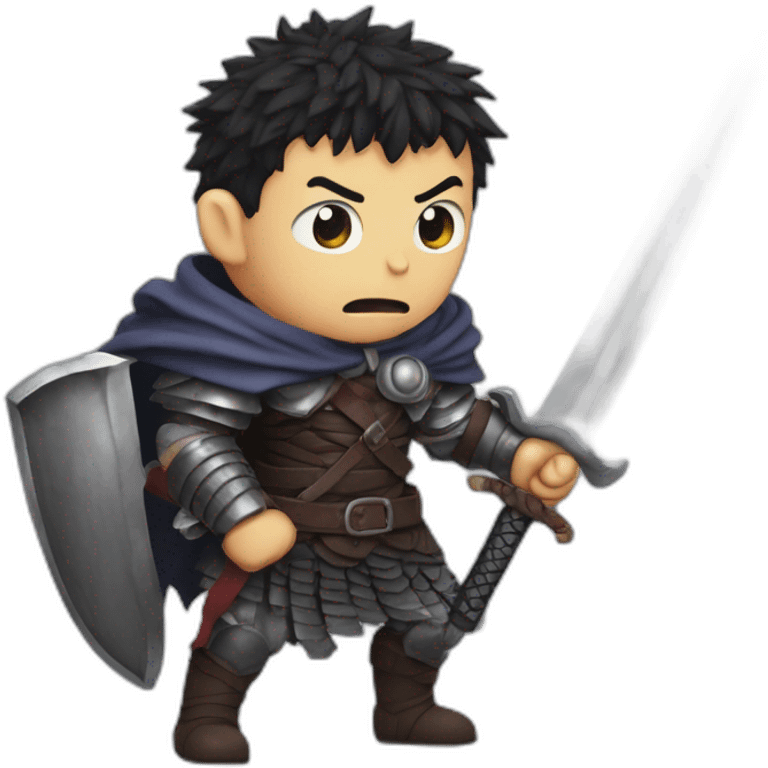 angry berserk guts carrying a huge sword on his shoulder emoji