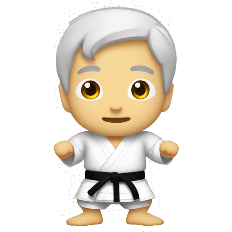 gichin Funakoshi en posición de karate emoji