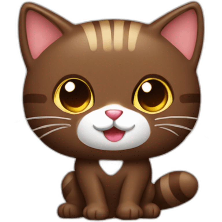 gato con un chocolate en las manos emoji