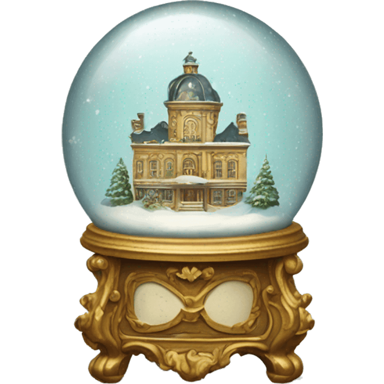 vintage rococo snow globe emoji