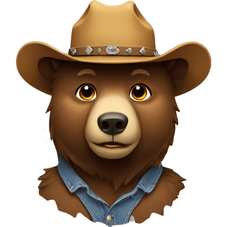 Bear wearing a cowboy hat emoji