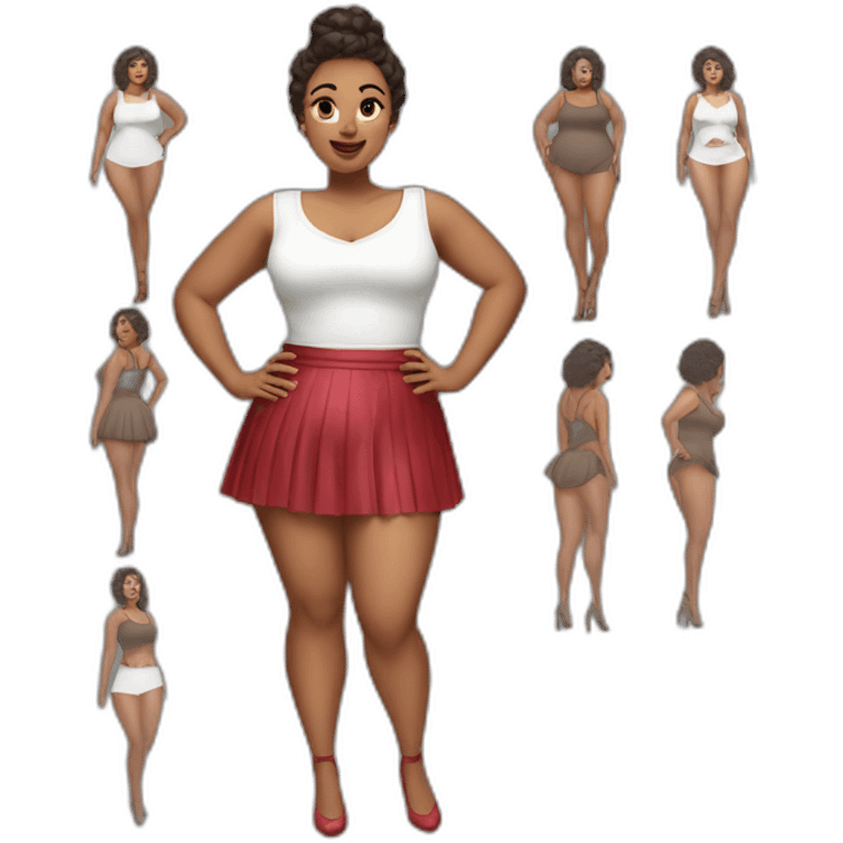 full-body-curvy-beauty-in-a-short-wide-skirt-wind-white-knickers emoji