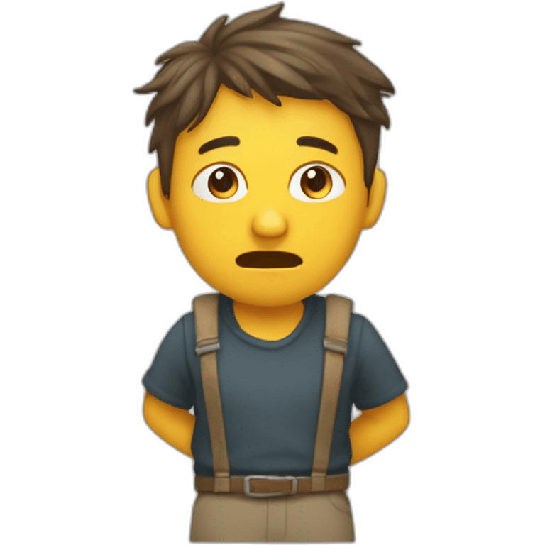 homme très moche et pauvre emoji