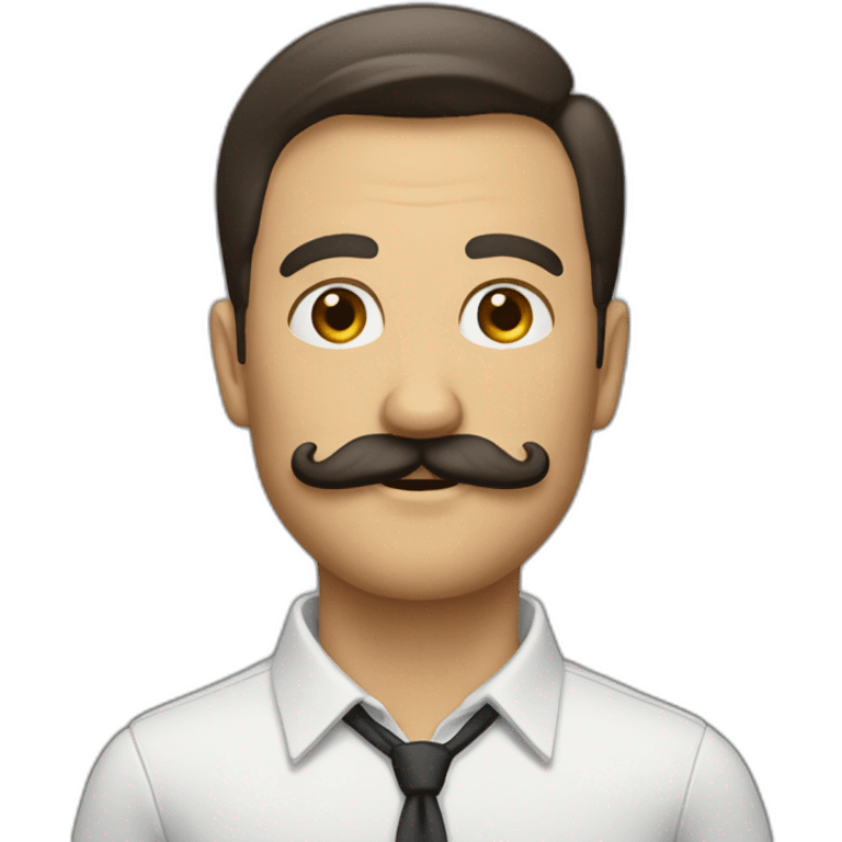 full body afto man with moustache emoji