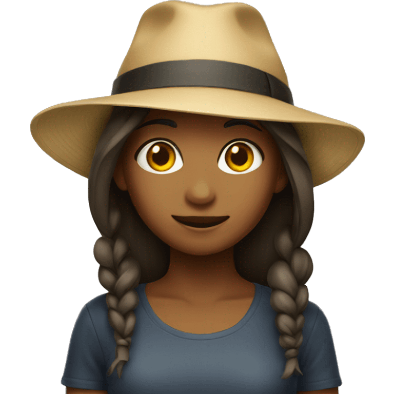 Girl with hat emoji