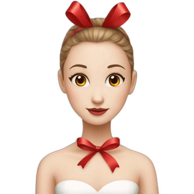 black swan red ribbon emoji