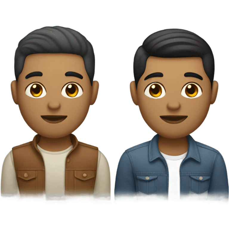 Gay Latino couple light skin emoji