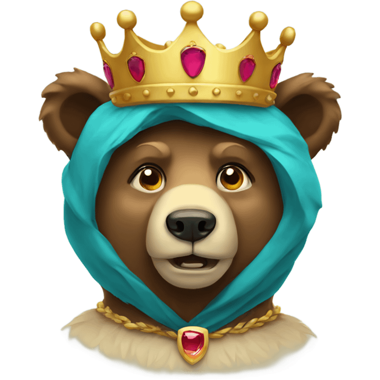 Bear with a crown emoji