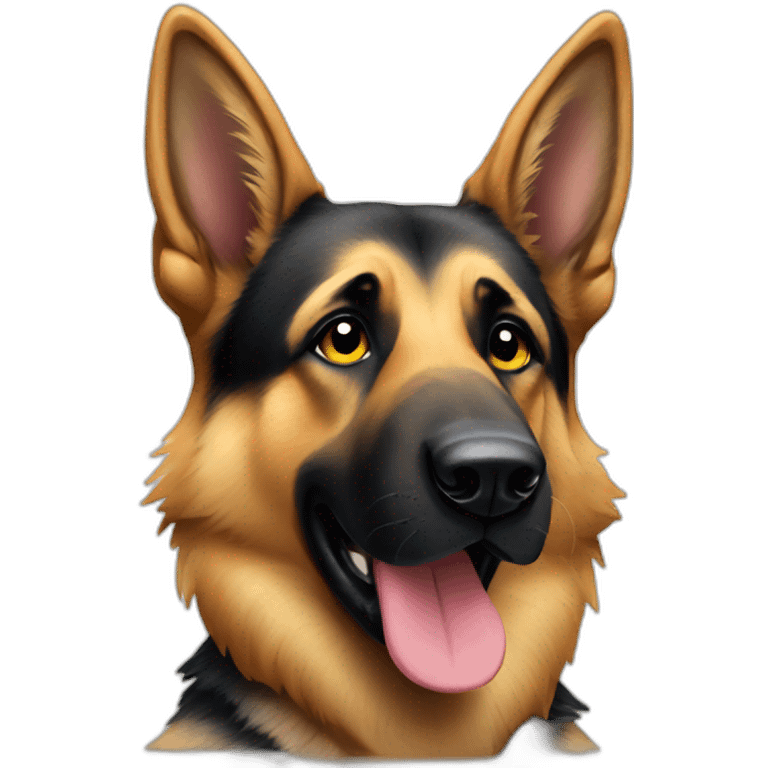 German shepherd party animal emoji