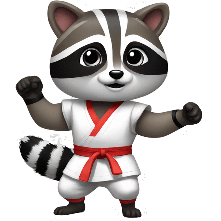 Raccoon taekwondo  emoji