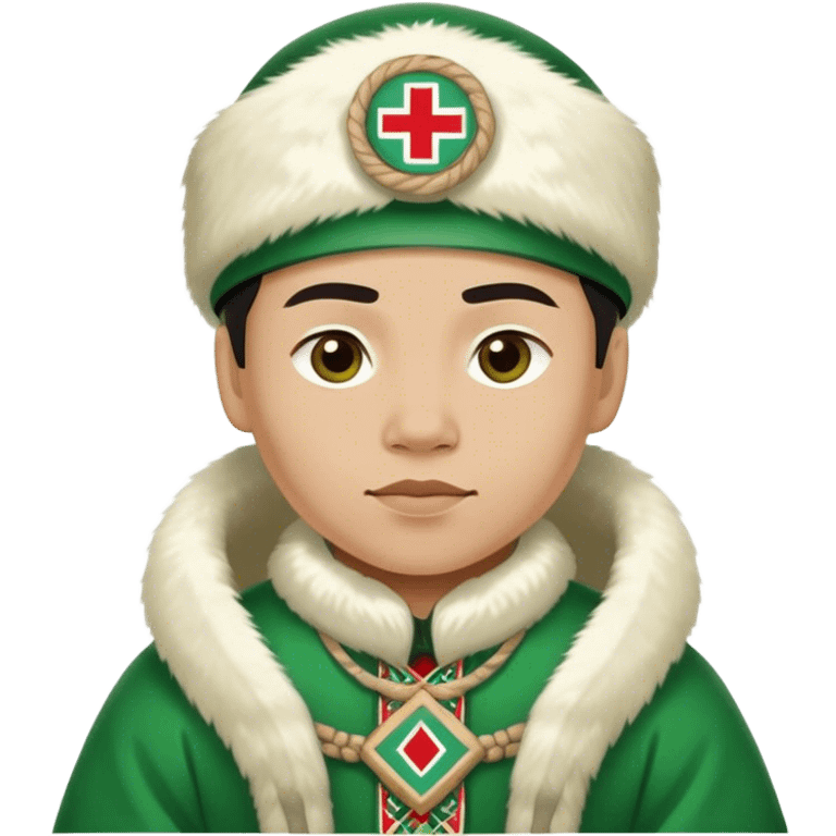 greenland citizen traditional outfit standing full scale emoji