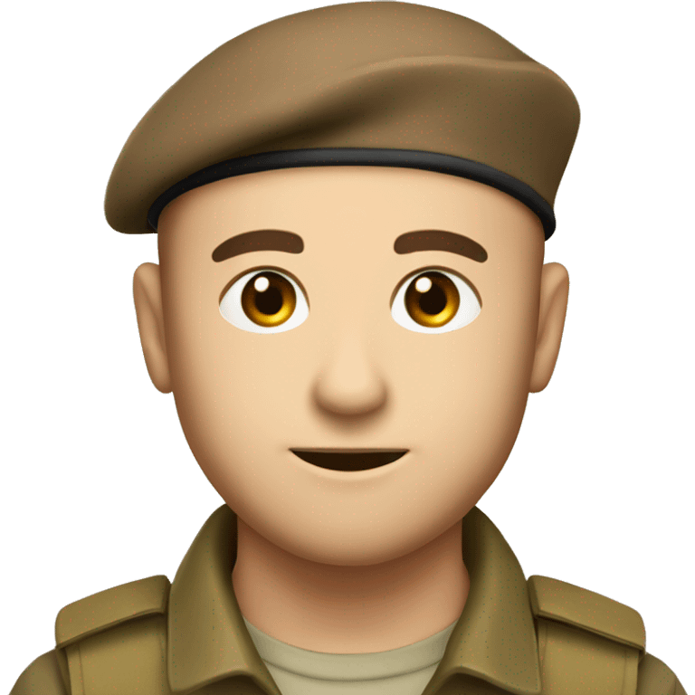 A brown military beret of the Israeli defense forces and make only the beret emoji