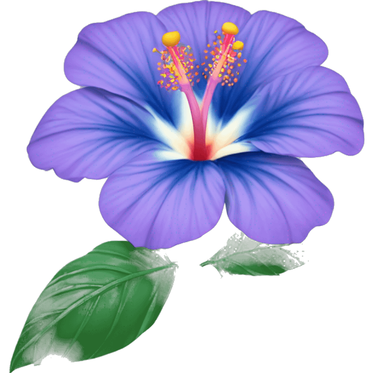 Hibiskus flower in blue emoji