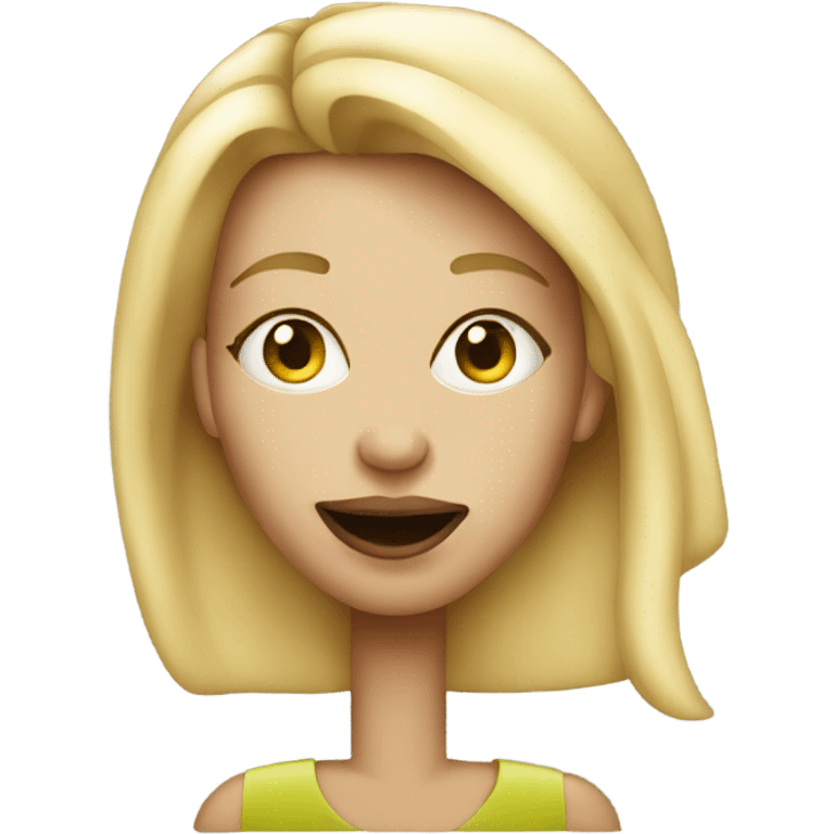 Blonde girl smoking emoji