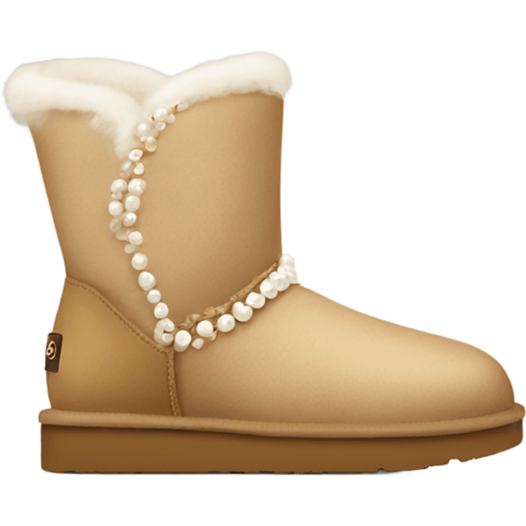 Ugg boots with pearls on them  emoji