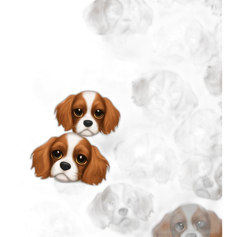 Cavalier king charles feu et noir emoji