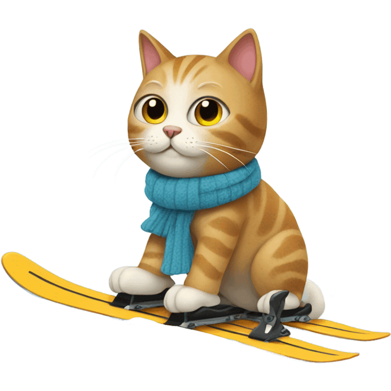 cat on skis emoji