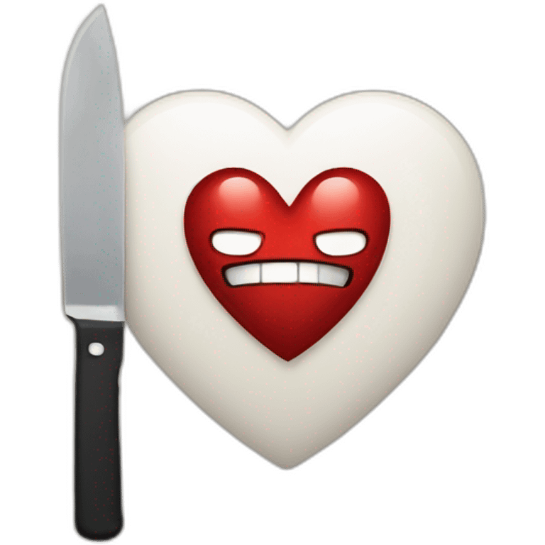 Heart with knife emoji