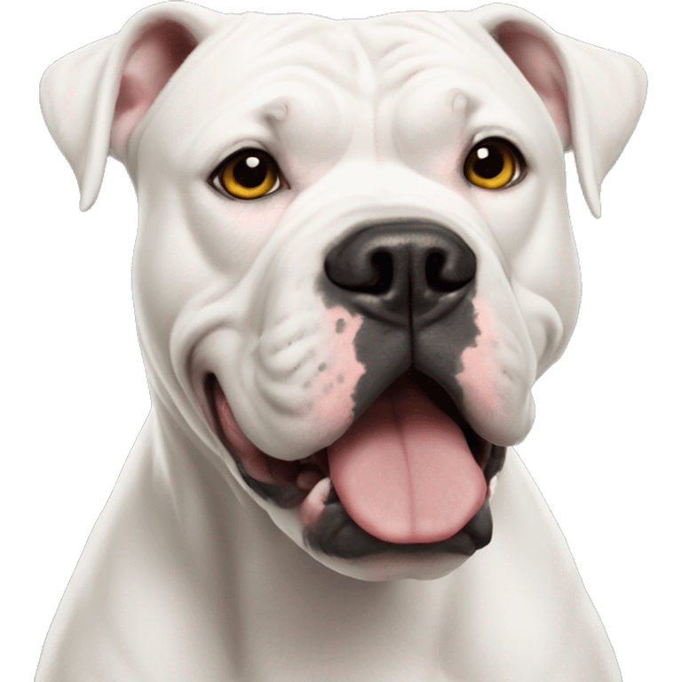 White American bulldog glaring emoji