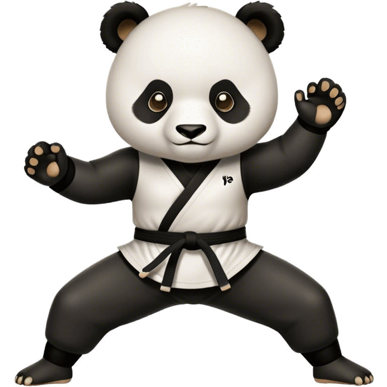 panda performing martial arts emoji