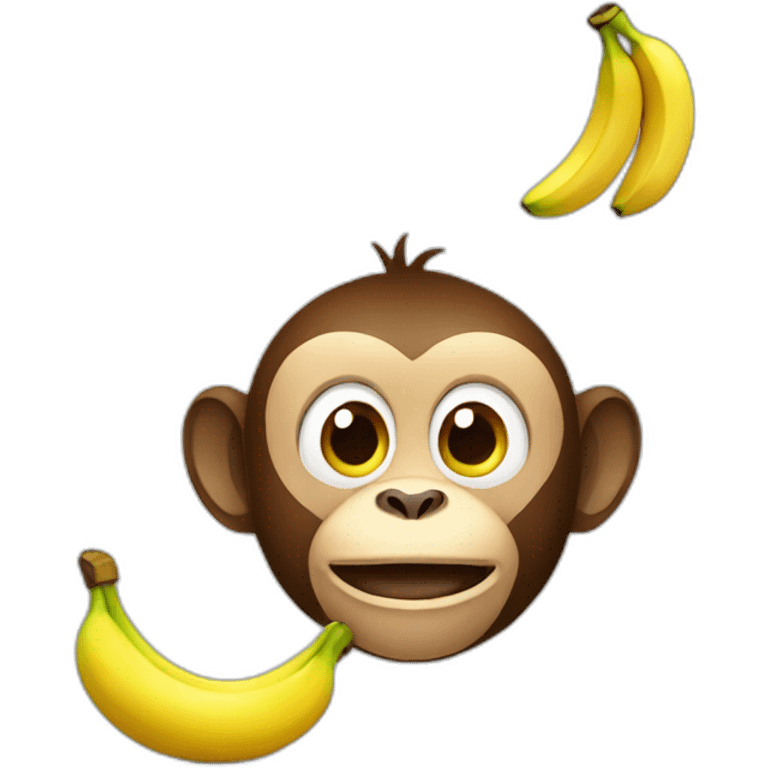 monkey with banana emoji