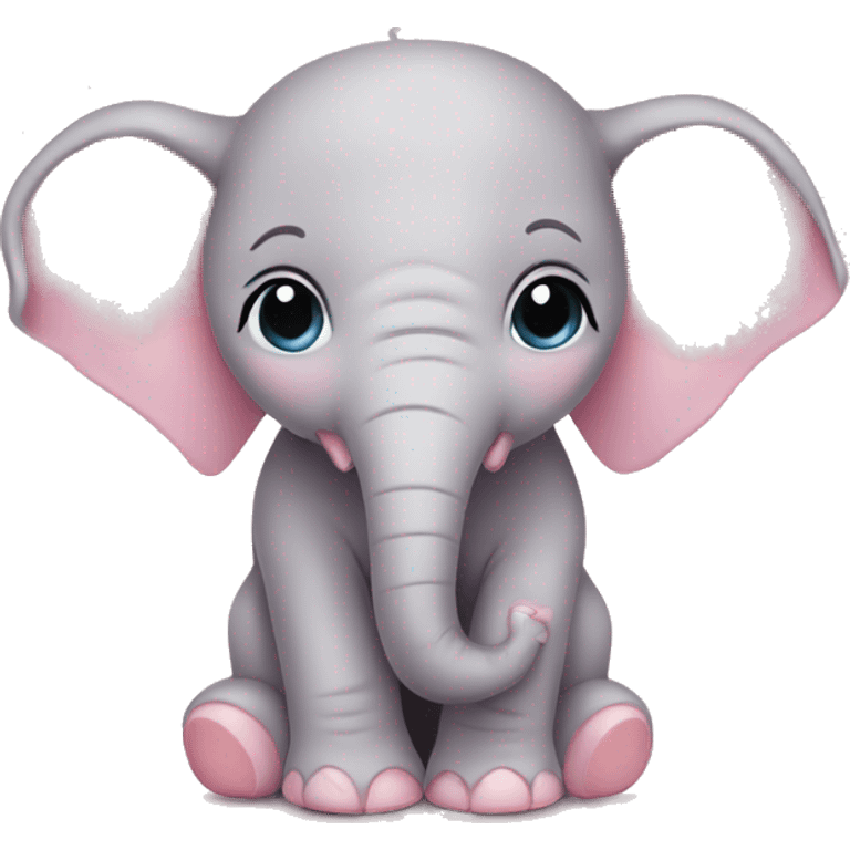 Baby pink elephant  emoji