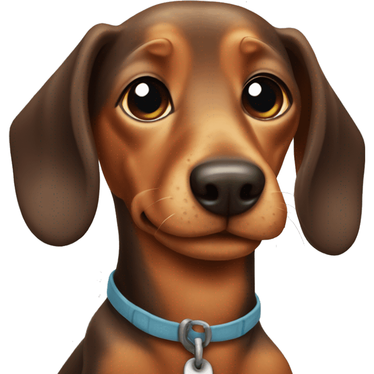 A cute dachshund  emoji